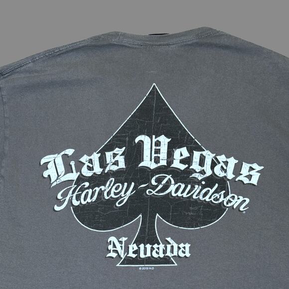 Harley-Davidson Las Vegas Gray LS Graphic Tee Mens Size L GUC 2019 - Picture 9 of 10